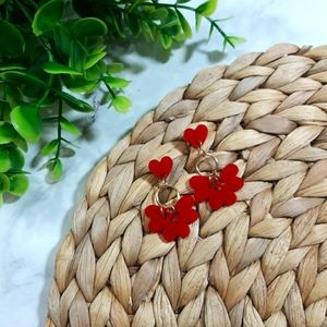 Valentine's Heart Dangle Earrings- Variation 1
